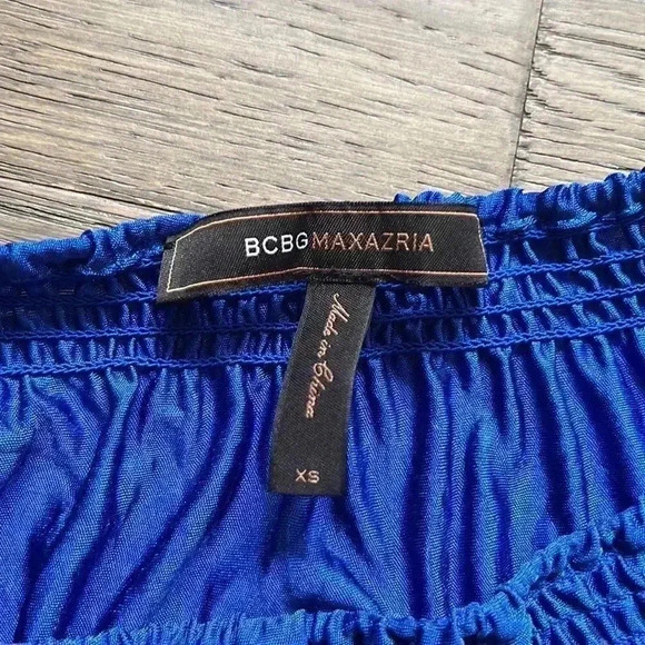 Bcbgmaxaria | Vintage 90’s blue  sapphire long sleeve dress - Picture 6 of 7